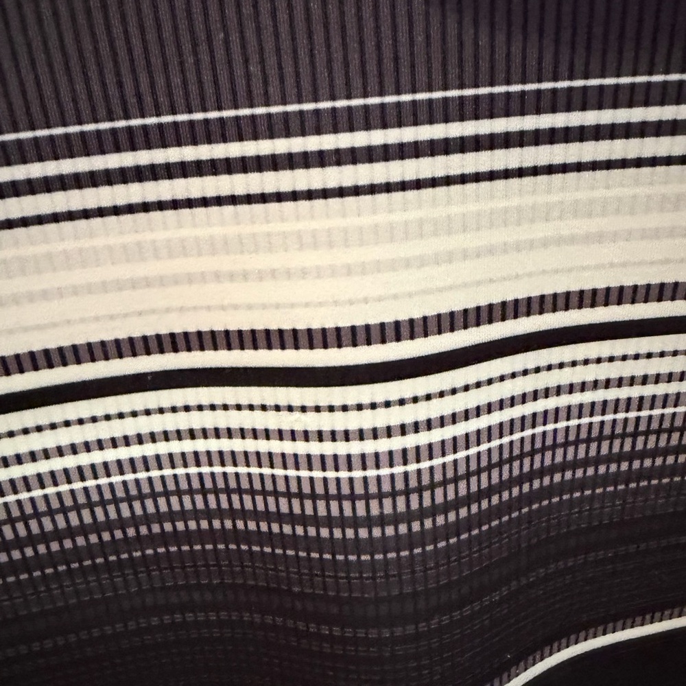 DIXXON Black and White Striped Polo Shirt